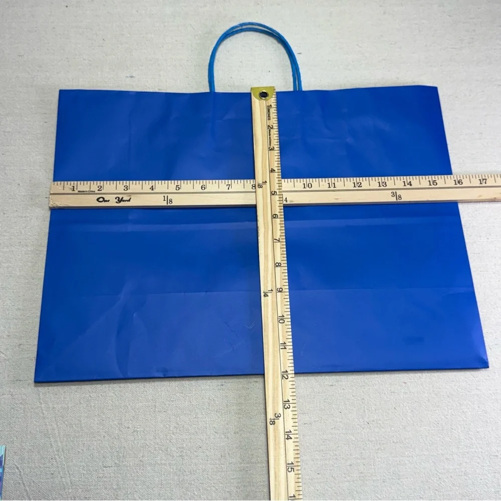 Assorted Party Gift Bags - Pink, Blue, Green, Purple, Kraft, Multicolor - 6pcs.